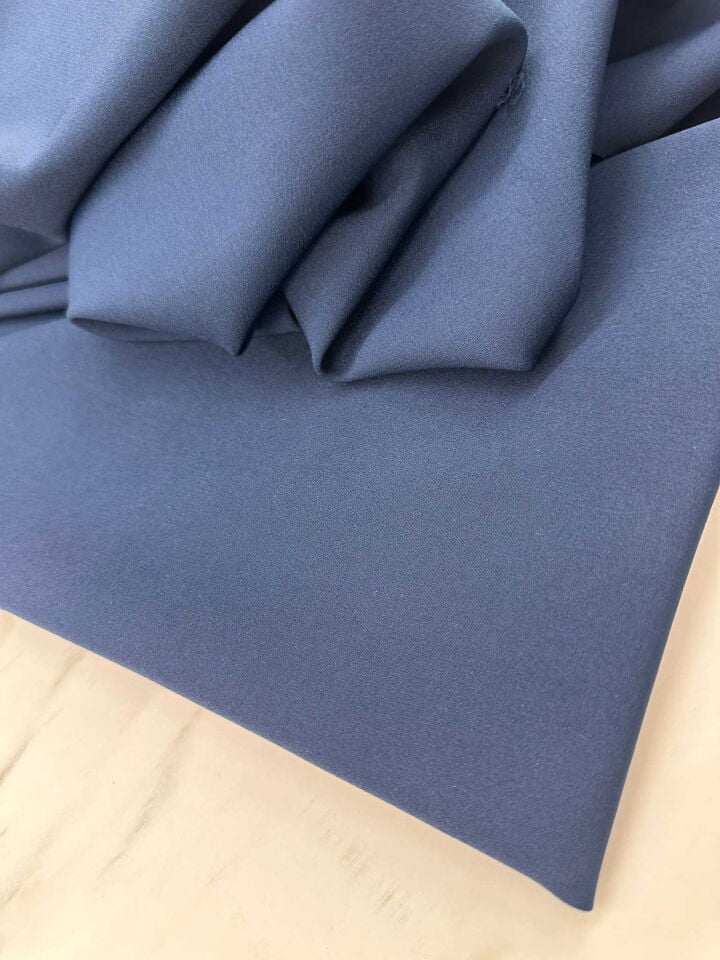 Lacivert Likralı Dabıl Krep Elbise Etek Ceket Pantolon