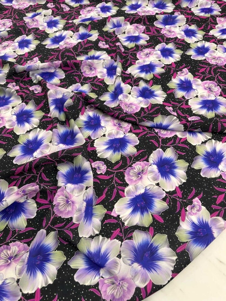 Desenli Krep Kumaş Elbise Etek Gömlek Şalvar