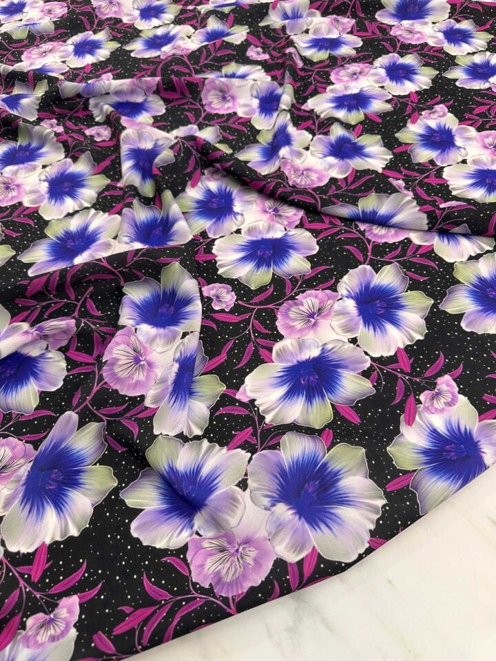 Desenli Krep Kumaş Elbise Etek Gömlek Şalvar