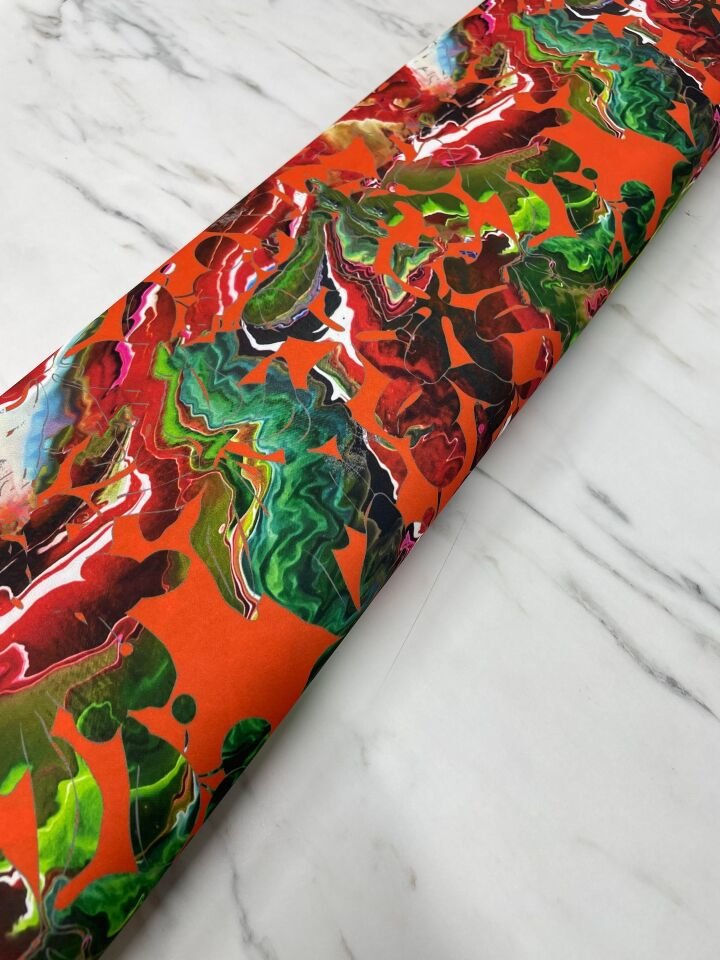 Leo Desen Elbiselik Gömleklik Tivil Saten Kumaş