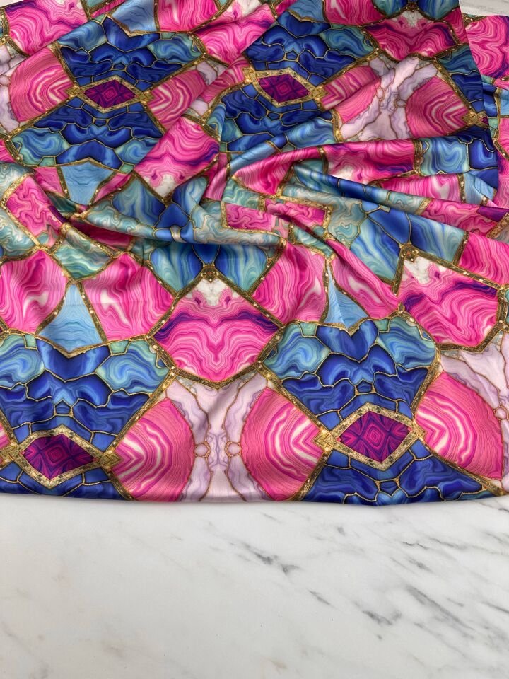 Verro Desen Elbiselik Gömleklik İpek Saten