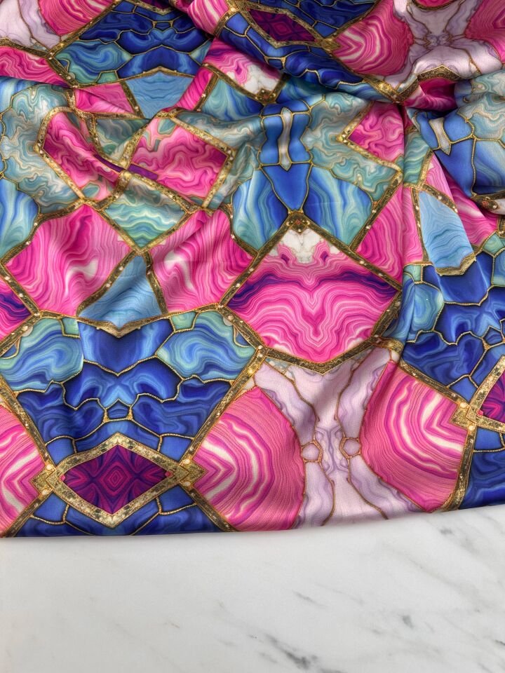 Verro Desen Elbiselik Gömleklik İpek Saten