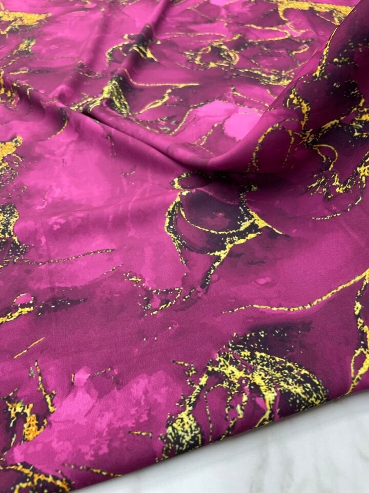 Mermer Desen Elbiselik Gömleklik Tivil Saten Kumaş