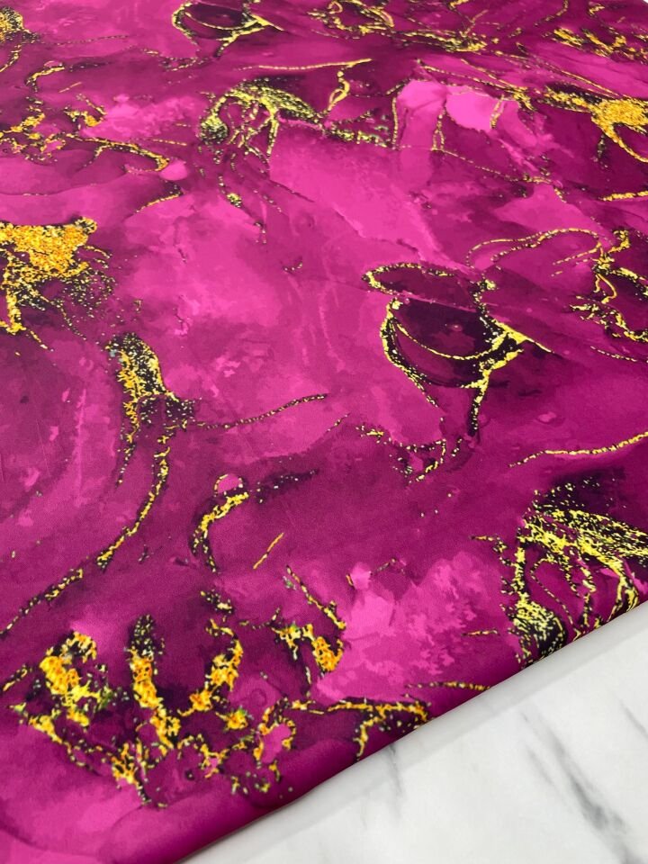 Mermer Desen Elbiselik Gömleklik Tivil Saten Kumaş