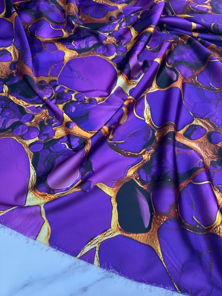 Liyana Desen Elbiselik Göleklik İpek Saten Kumaş