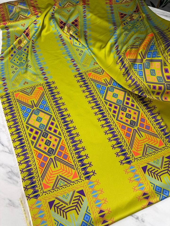 Afroze Desen Elbiselik Gömleklik ipek Saten Kumaş