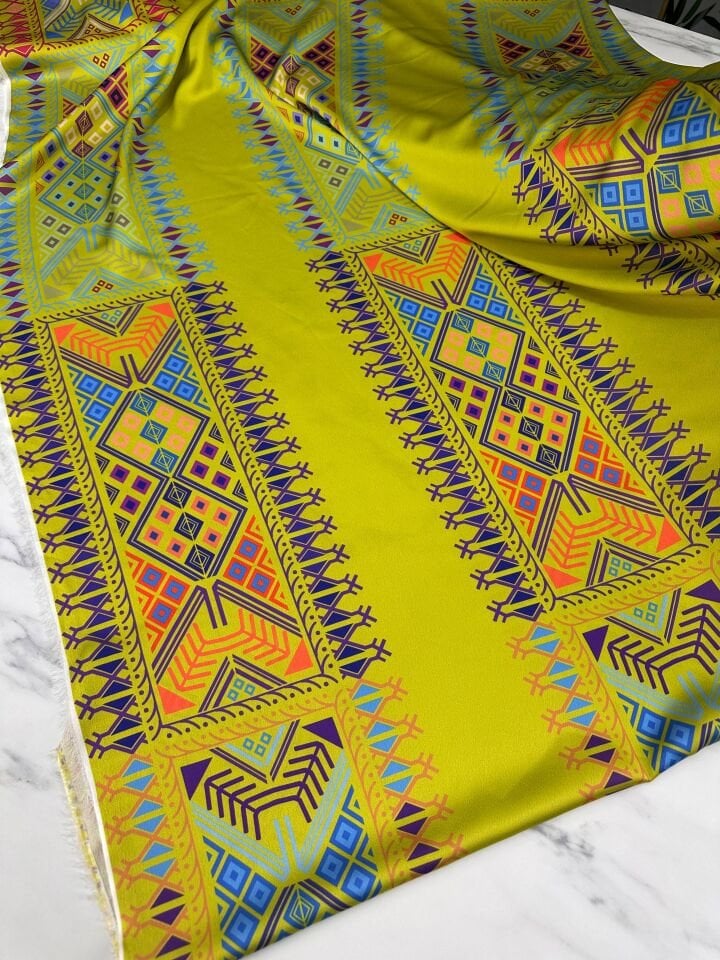 Afroze Desen Elbiselik Gömleklik ipek Saten Kumaş