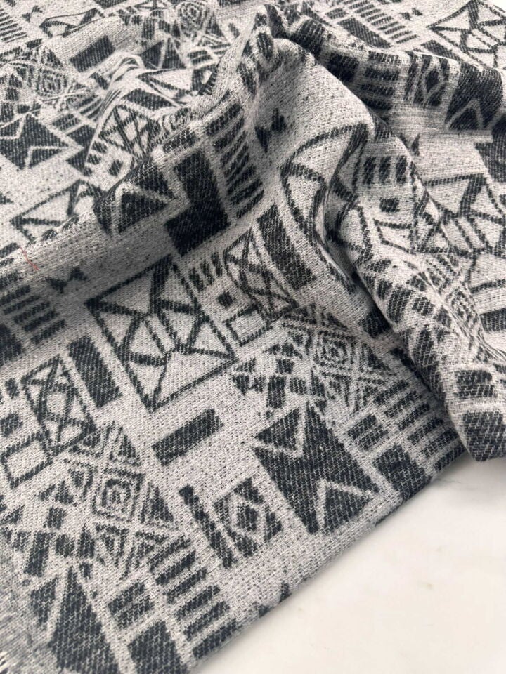Kilim Desen Akrilik Kışlık Kumaş Elbise Etek Ceket