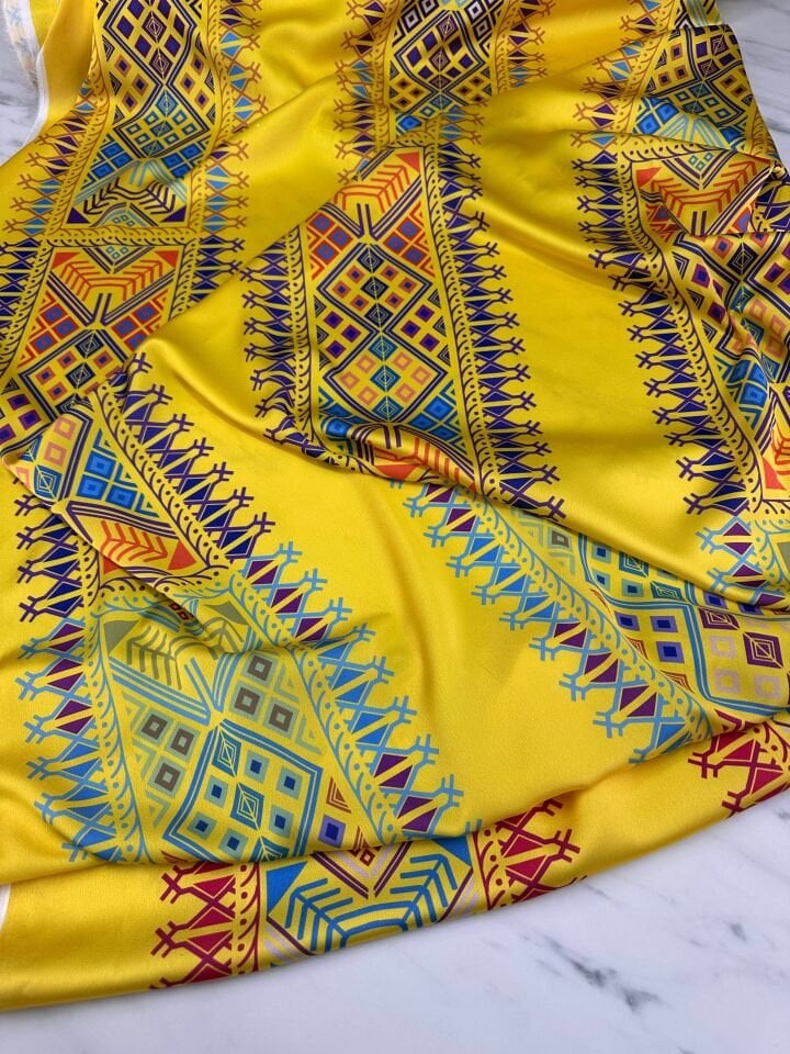 Lili Desen Elbiselik Gömleklik İpek Saten Kumaş