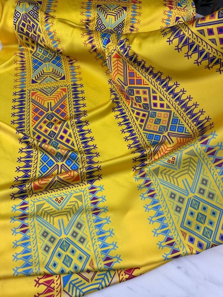 Lili Desen Elbiselik Gömleklik İpek Saten Kumaş