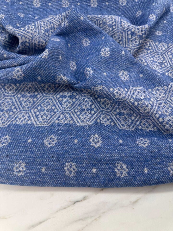 Otantik Desen Akrilik Kışlık Kumaş Elbise Etek Ceket