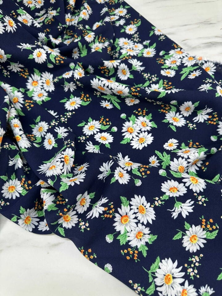 Papatyam Viskon Kumaş