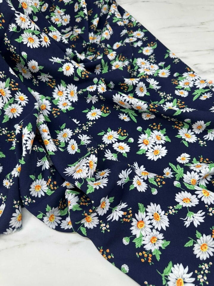 Papatyam Viskon Kumaş