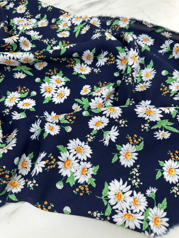 Papatyam Viskon Kumaş