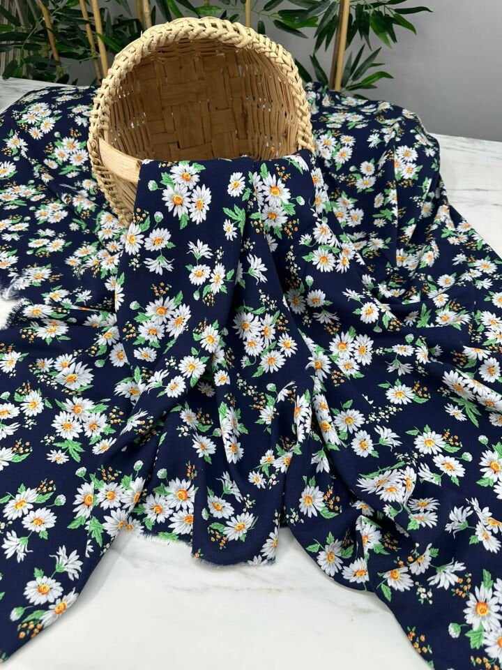 Papatyam Viskon Kumaş