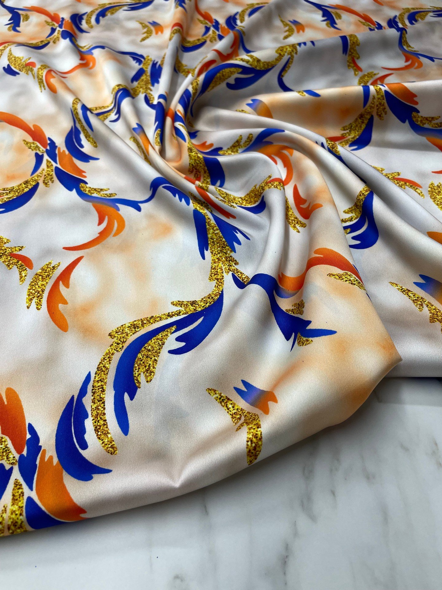 Milano Desen Elbiselik Gömleklik Tivil Saten Kumaş