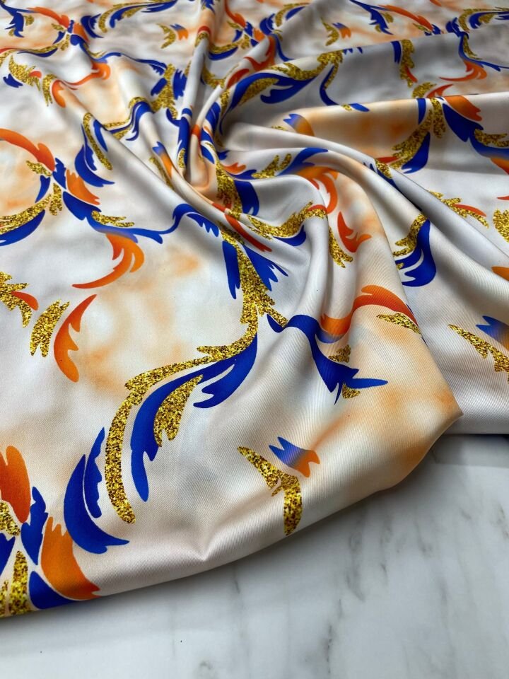 Milano Desen Elbiselik Gömleklik Tivil Saten Kumaş