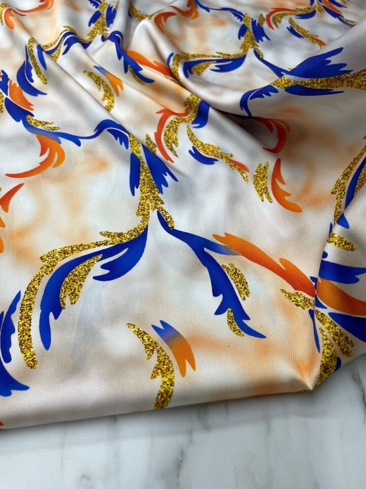 Milano Desen Elbiselik Gömleklik Tivil Saten Kumaş