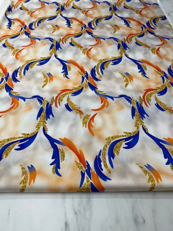 Milano Desen Elbiselik Gömleklik Tivil Saten Kumaş