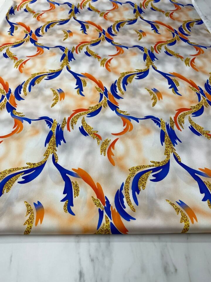 Milano Desen Elbiselik Gömleklik Tivil Saten Kumaş