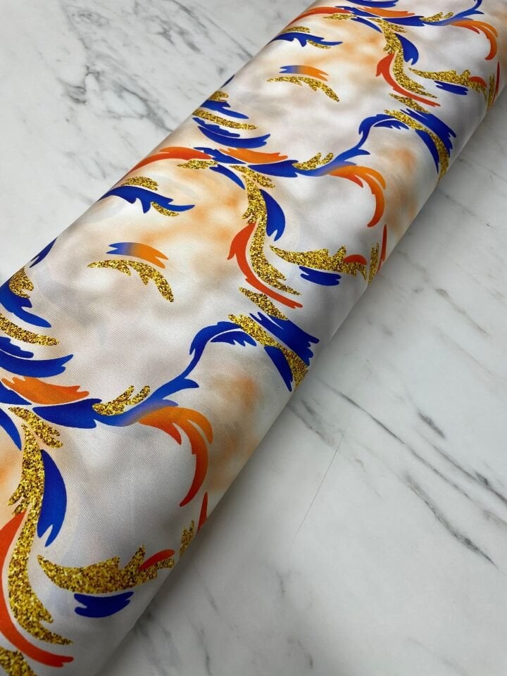 Milano Desen Elbiselik Gömleklik Tivil Saten Kumaş