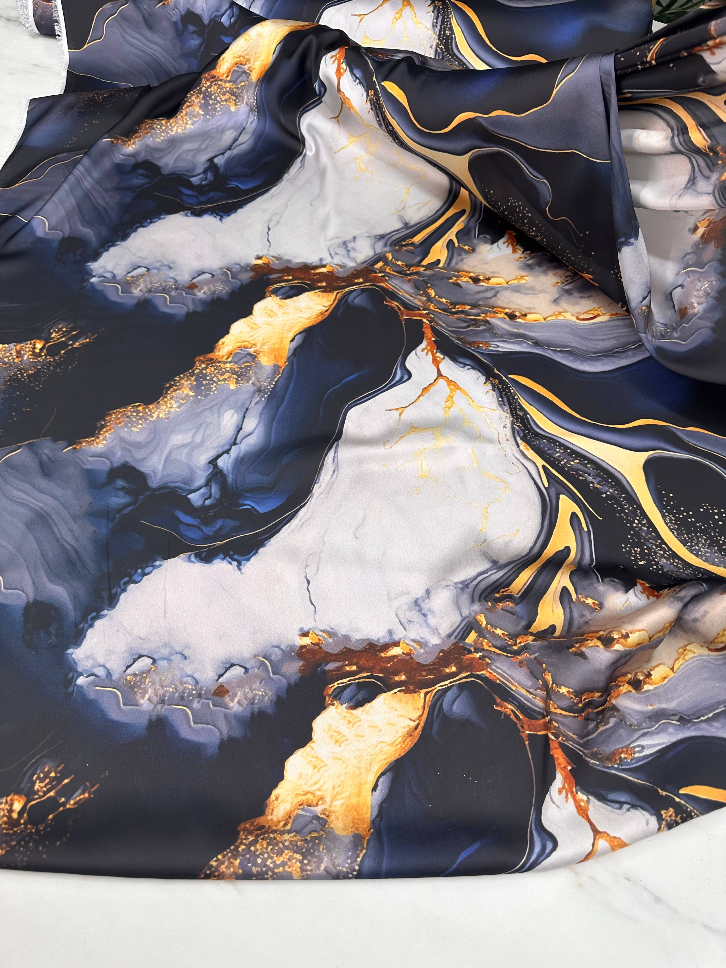 Regata Desen Elbiselik Gömleklik İpek Saten Kumaş