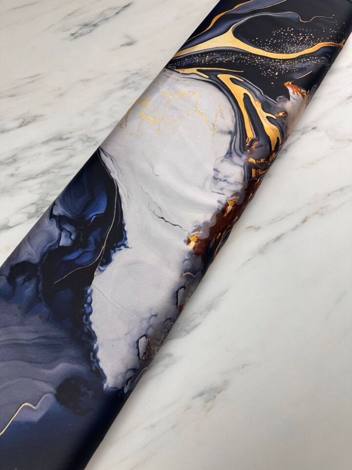 Regata Desen Elbiselik Gömleklik İpek Saten Kumaş