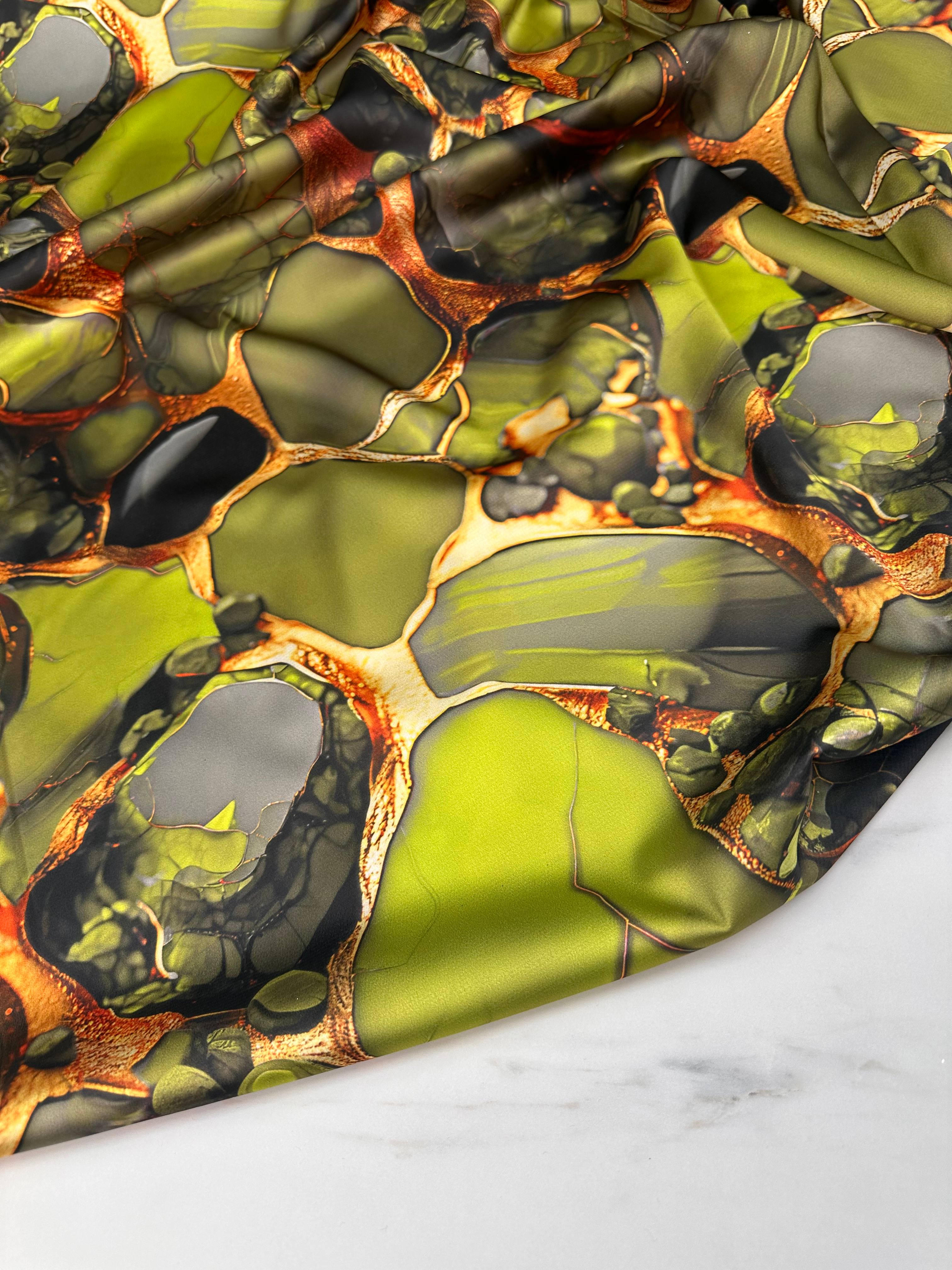 Mahiye Desen Elbiselik Gömleklik İpek Saten Kumaş