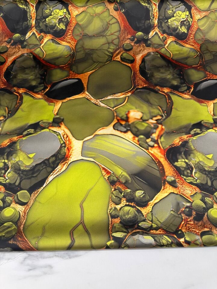 Mahiye Desen Elbiselik Gömleklik İpek Saten Kumaş