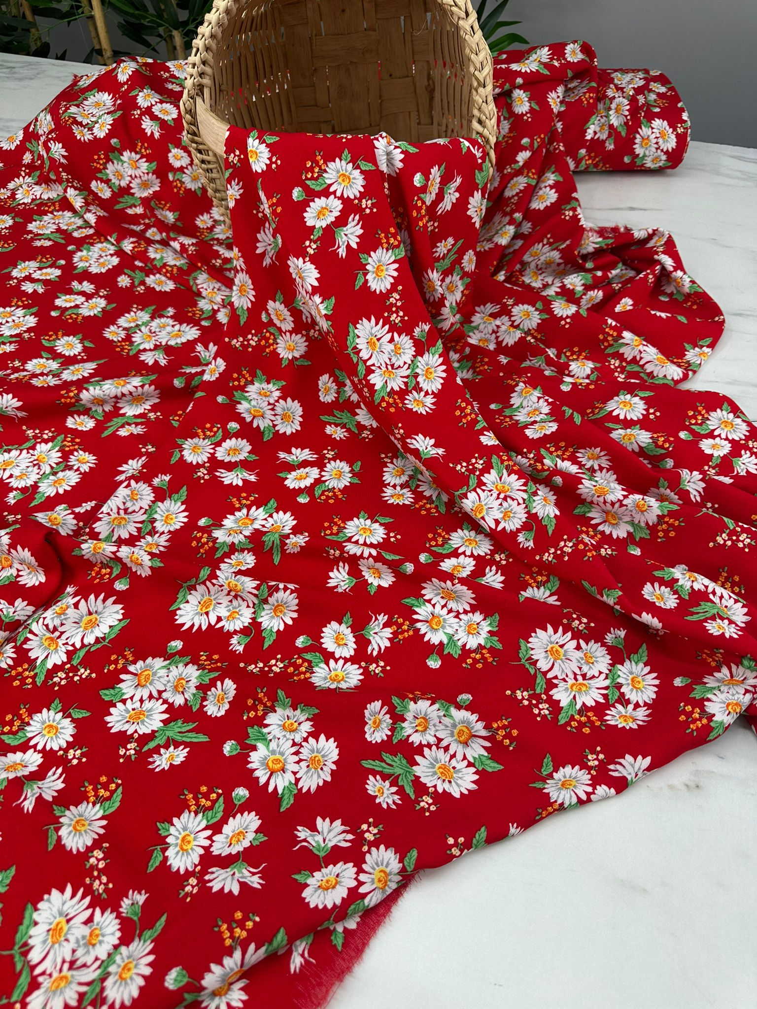 Yaz Çiçegi Viskon Kumaş