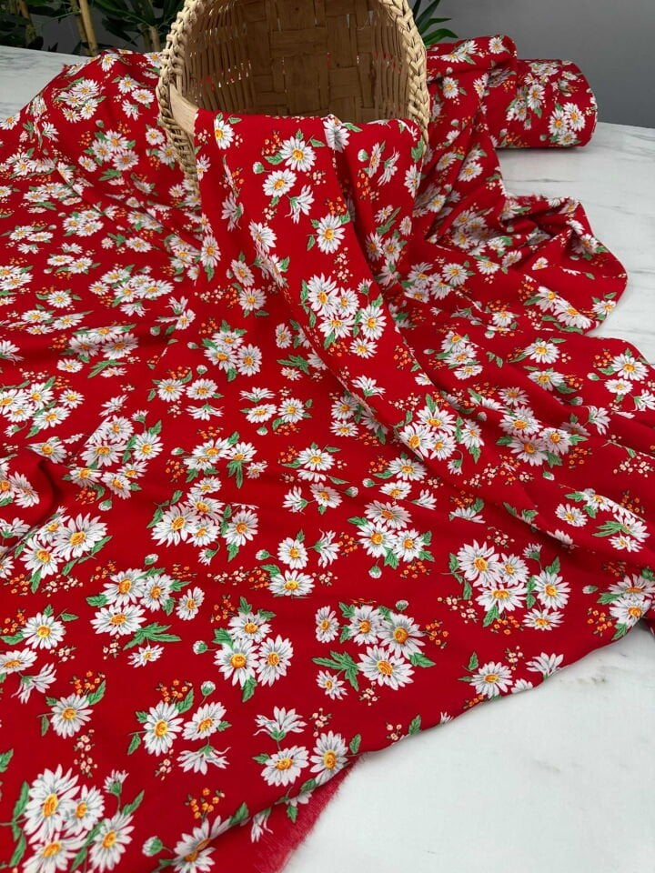 Yaz Çiçegi Viskon Kumaş