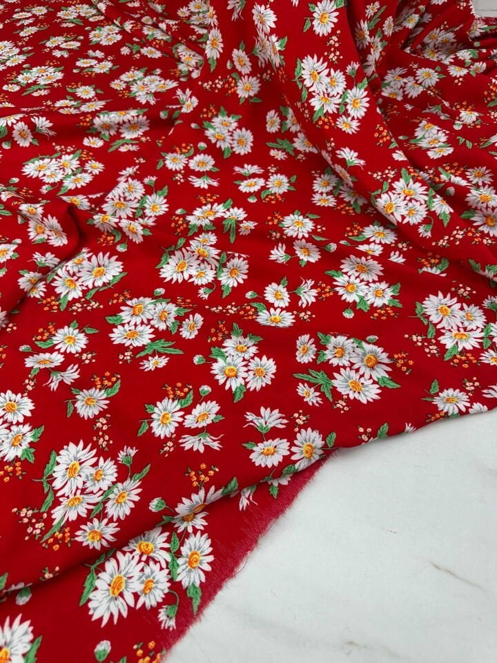 Yaz Çiçegi Viskon Kumaş