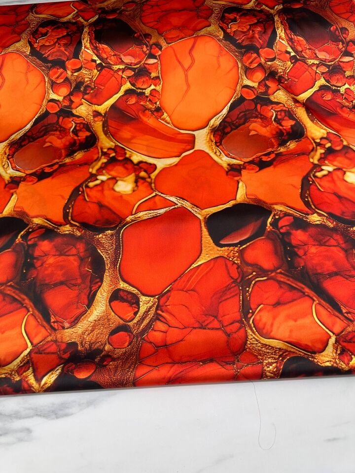 Mialo Desen Elbiselik Gömleklik İpek Saten Kumaş