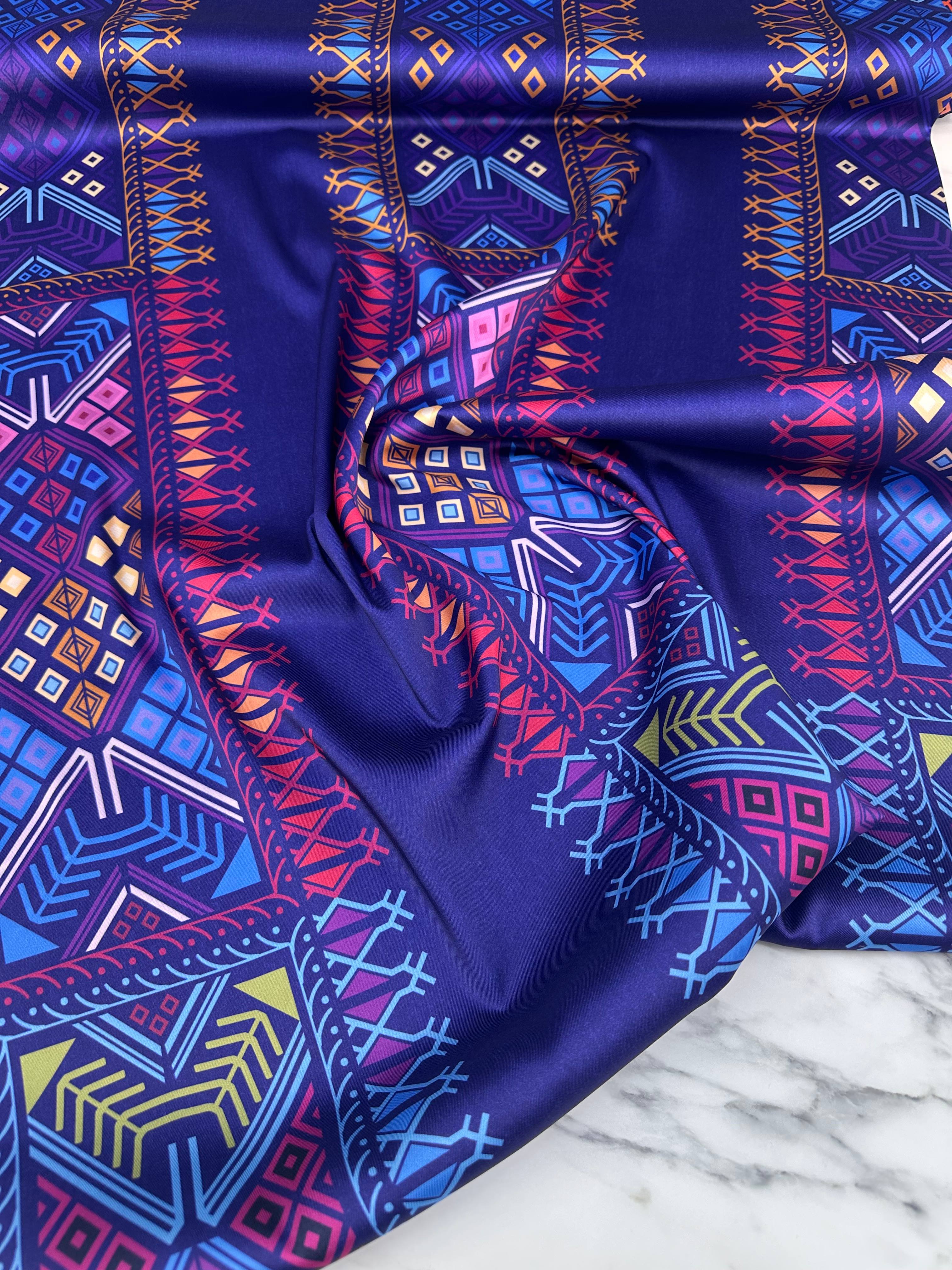 Fantazi Desen Elbiselik Gömleklik İpek Saten Kumaş