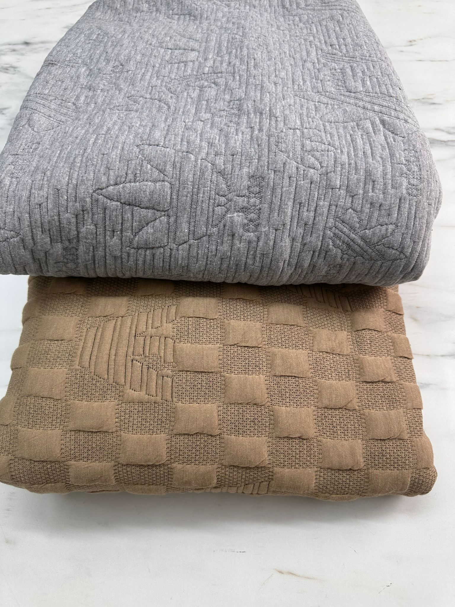 Bej Örme Kaptone Elbiselik Switlik Ceketlik Kumaş