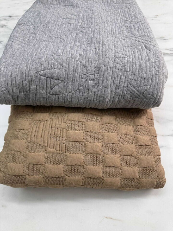 Bej Örme Kaptone Elbiselik Switlik Ceketlik Kumaş