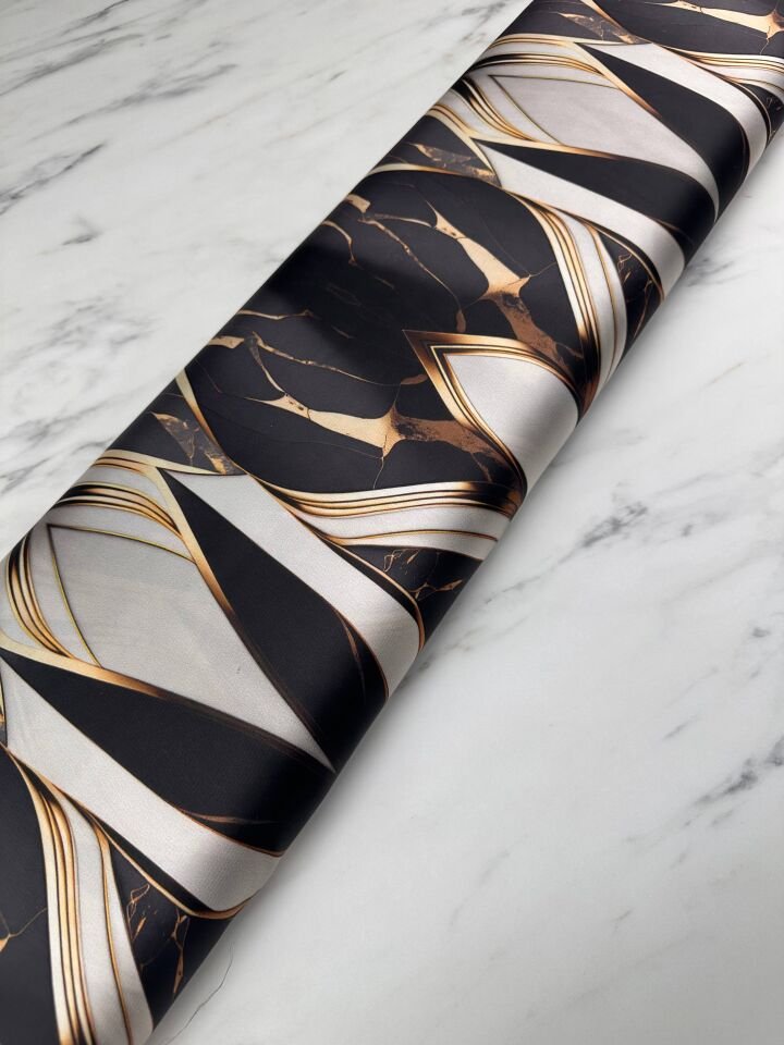 Verda Desen Elbiselik Gömleklik İpek Saten Kumaş