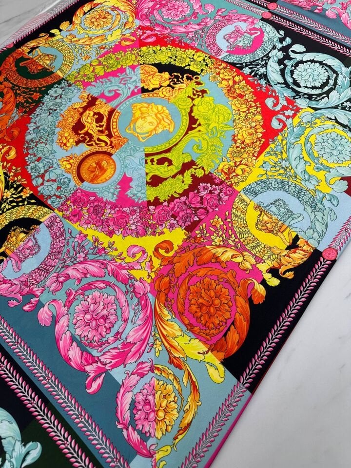 Viyana Desen Elbiselik Gömleklik İpek Saten Kumaş