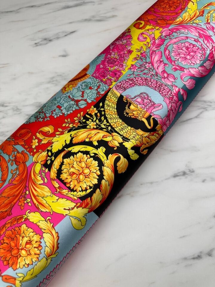 Viyana Desen Elbiselik Gömleklik İpek Saten Kumaş