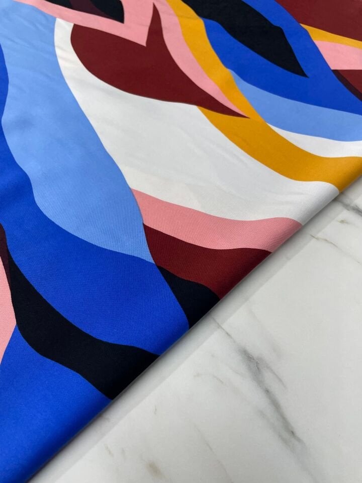 Berona Desen Elbiselik Yüzde Yüz Pamuklu Elbiselik Viskon Kumaş