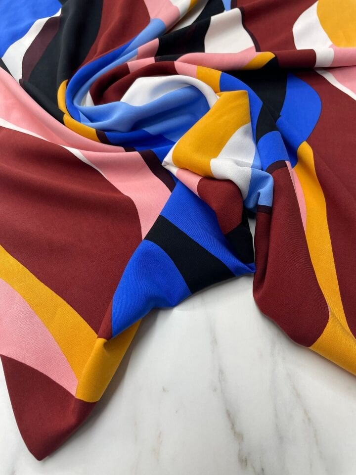 Berona Desen Elbiselik Yüzde Yüz Pamuklu Elbiselik Viskon Kumaş