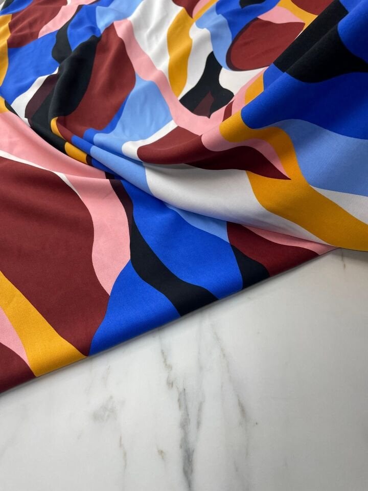 Berona Desen Elbiselik Yüzde Yüz Pamuklu Elbiselik Viskon Kumaş