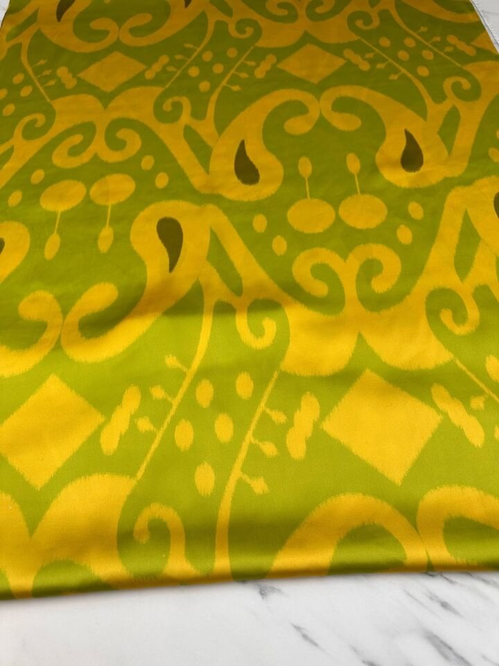 Özbek Desen Elbiselik Gömleklik İpek Saten Kumaş
