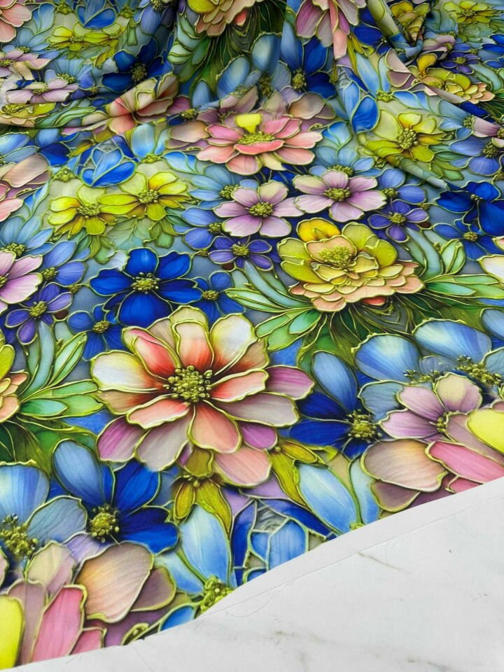 Aroa Desen Krep Kumaş