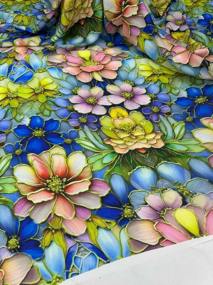 Aroa Desen Krep Kumaş