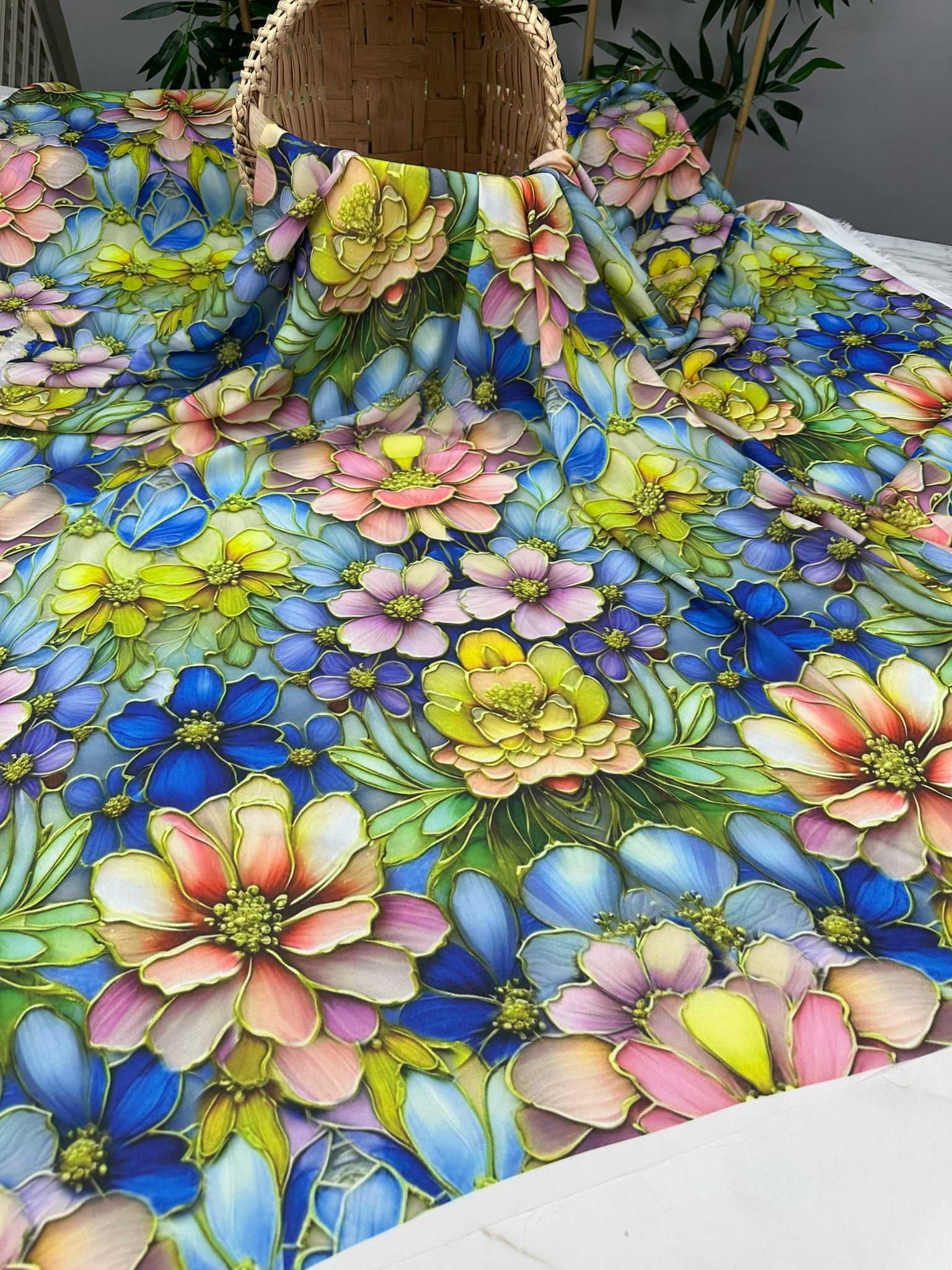 Aroa Desen Krep Kumaş