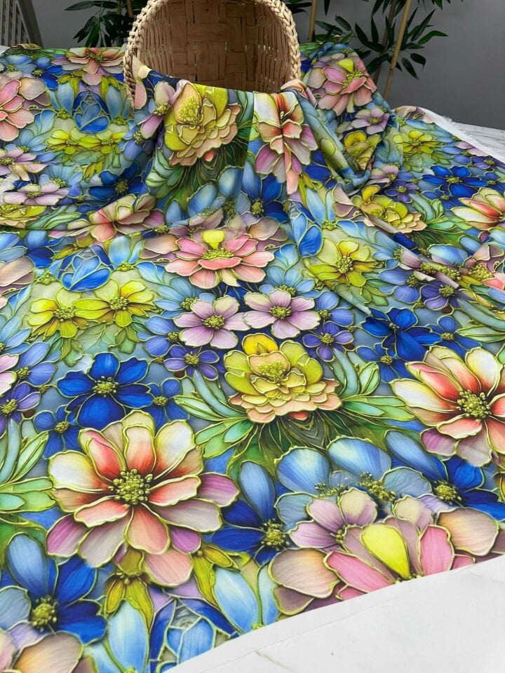 Aroa Desen Krep Kumaş