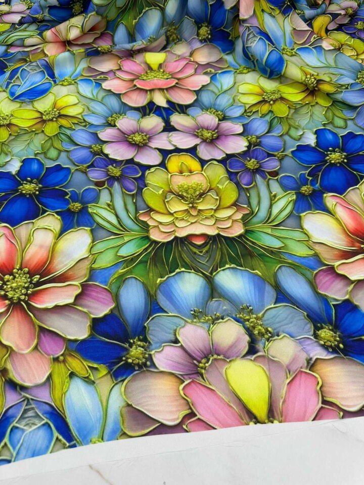 Aroa Desen Krep Kumaş