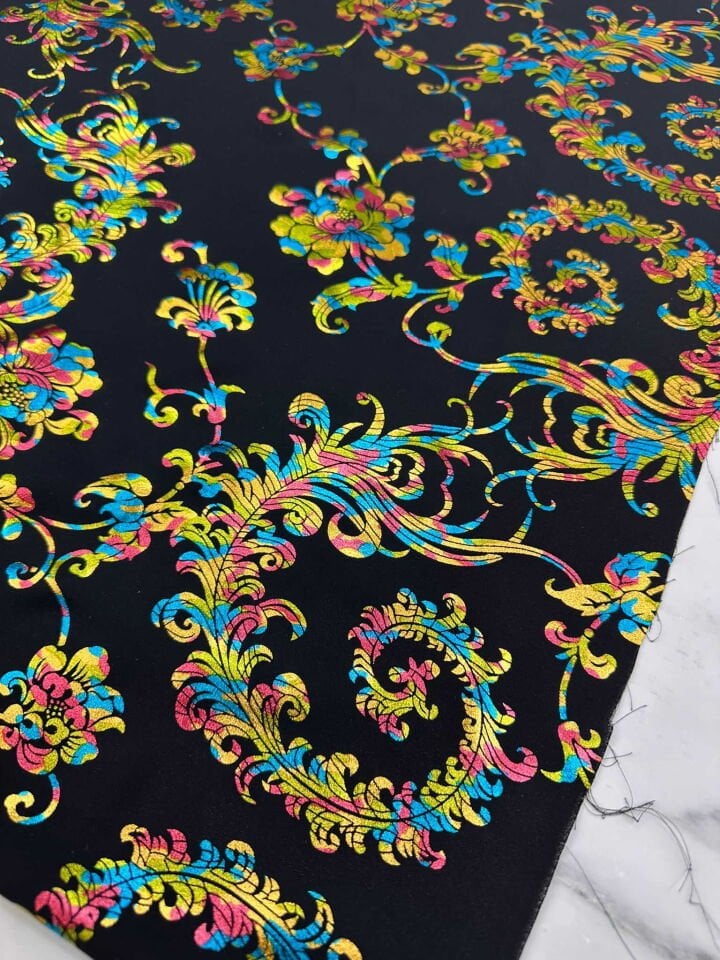 Fantazi Ürün Holagram Çiçek Desen Elbise Etek Gömlek Şalvar