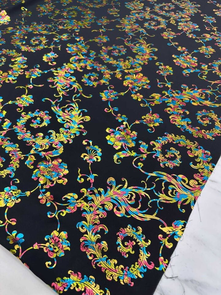 Fantazi Ürün Holagram Çiçek Desen Elbise Etek Gömlek Şalvar